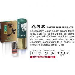 Cartouches MARY ARM ARX Super Dispersante Calibre 12/70 36grs 9