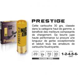 Cartouches MARY ARM PRESTIGE Calibre 20/70 30grs bourre à jupe 2