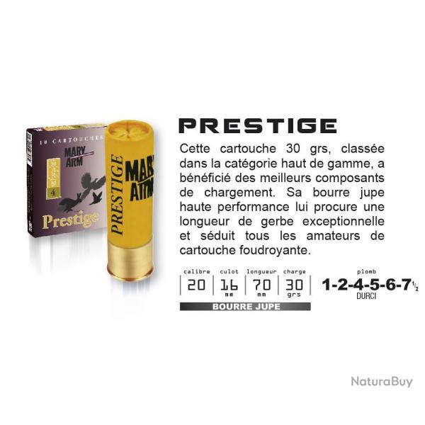 Cartouches MARY ARM PRESTIGE Calibre 20/70 30grs bourre  jupe 2