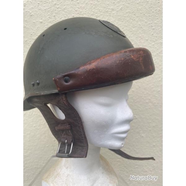 Casque Adrian modle 1935 1er Mdle Tankiste pastille 1919