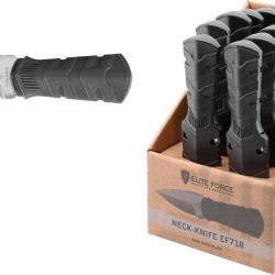 Lot de 10 couteaux dagues Elite Force EF718 lame 440A 61mm + présentoir