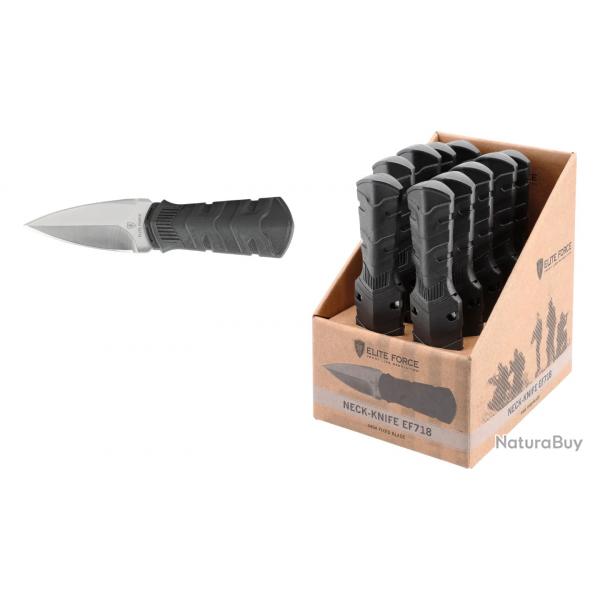 Lot de 10 couteaux dagues Elite Force EF718 lame 440A 61mm + prsentoir