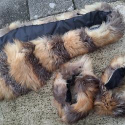 COL ET MANCHES EN FOURRURE DE RENARD VINTAGE URSS CCCP