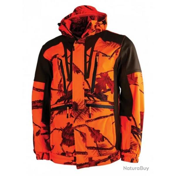 Veste softshell camo orange