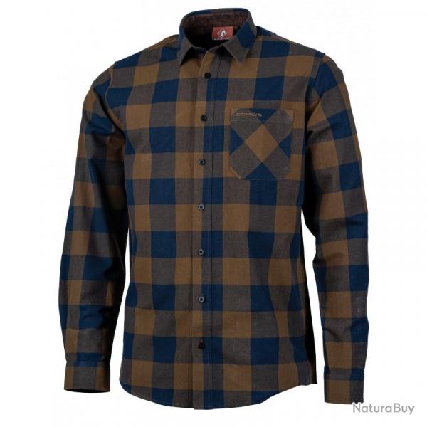 Chemise 100 coton carreaux vert