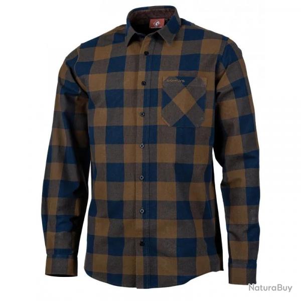 Chemise 100 coton carreaux vert