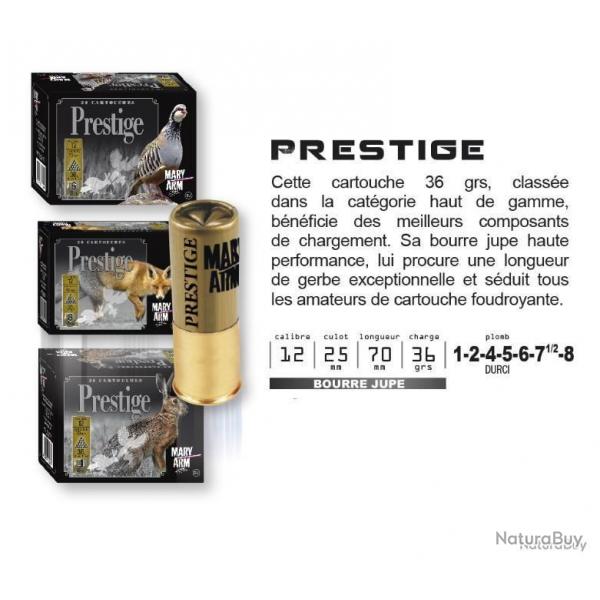 CARTOUCHES MARY ARM PRESTIGE CAL.12 BOURRE JUPE boite de 10 N4