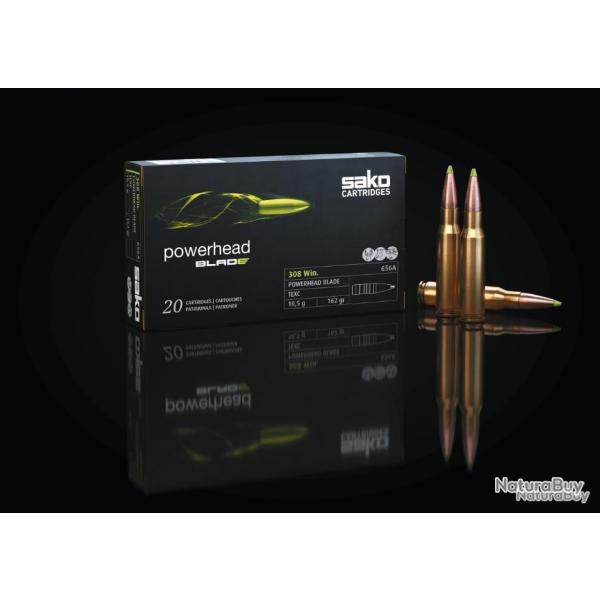CART SAKO 9.3X62 POWERHEAD BLADE TEC 14.9G 230GR 613D SANS PLOMB