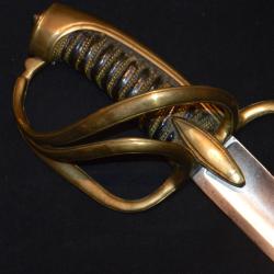 SABRE OFFICIER DE CAVALERIE AN 9-HUSSARD-CHASSEUR (CASSE)-EMPIRE-FRENCH SWORD OFFICER LIGHT CAVALRY