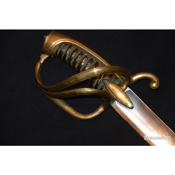 SABRE OFFICIER DE CAVALERIE AN 9-HUSSARD-CHASSEUR (CASSE)-EMPIRE-FRENCH SWORD OFFICER LIGHT CAVALRY