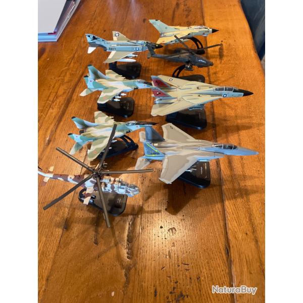 Avions et hélicoptère militaire die cast métal