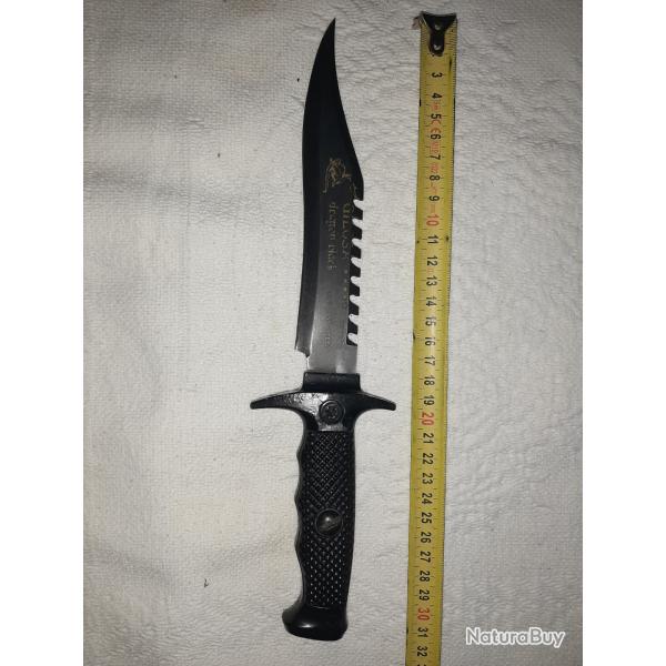Couteau de survie GILOSA Dragon Black complet sans fourreau