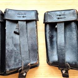 MILITARIA    VEND  2 PAIRES DE PORTES CHARGEURS POUR G3 EN CUIR BON ETAT IDEALES POUR COLLECTION