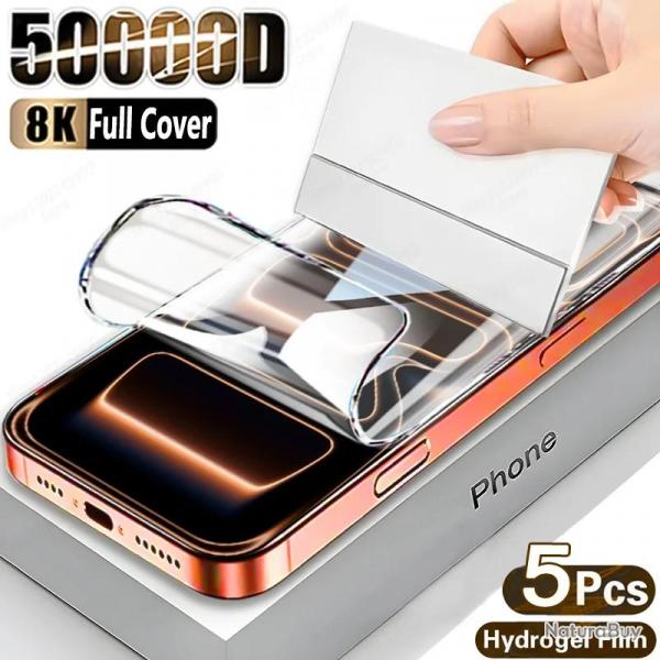 5 Film Hydrogel Protection Ecran pour iPhone, Smartphone: iPhone 17 Pro