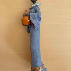 Statuette vintage Figurine Femme Africaine avec cruche