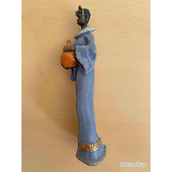 Statuette vintage Figurine Femme Africaine avec cruche