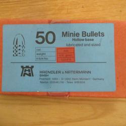 50 Balles Minié cal 54 533 410 H&N
