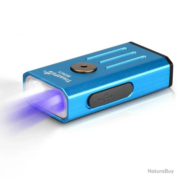 Lampe trustfire 4 modes lumire blanche + Ultra-violet - mini x - bleu - LIVRAISON GRATUITE