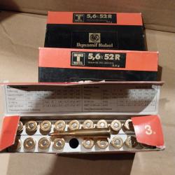 3 boites de 20 cartouches 5,6x52R  ( 22 savage) RWS 71 gr SP