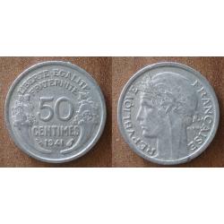 France 50 Centimes 1941 Piece Centime