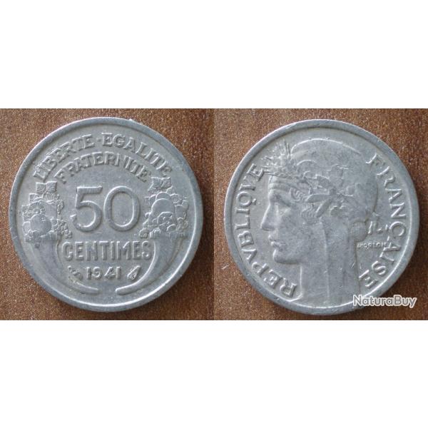 France 50 Centimes 1941 Piece Centime
