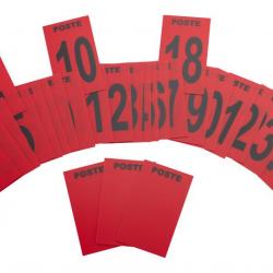 Lot de 27 plaques pour postes de chasse Rouge