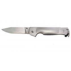 Couteau Cold Steel Pocket Bushman - Lame 114mm - Manche acier - Clip réversible