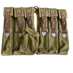 Paire de porte chargeurs en toile MP 38 - 40 avec attache toile REPRODUCTION