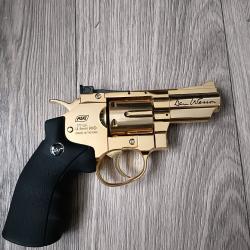 Revolver dans Wesson , CO2 , bb's et plomb 4.5 jupe , finition gold