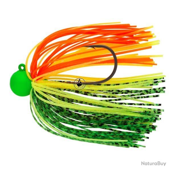 Leurre Daiwa Tournament Rubber Jig SAQ SAS RH 7g Green Yellow Orange