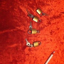 4 cadenas avec 2 clés. Comme neuf. Je les brade.                                                (2)