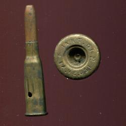 8 mm Lebel Inerte Mle 1892 - étui ART D - Valence 1915 - marquage : ART.D./4/15/A.VE.BS/