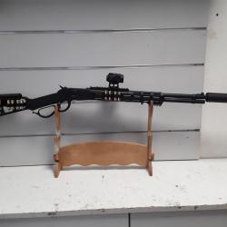 Carabine levier sous garde Hugtek LVR44 SK cal.44mag noir can.51cm +silencieux + point rouge + balle