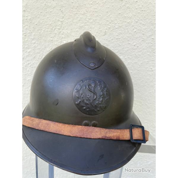 Casque Adrian modle 26 avec rondache de service de sant