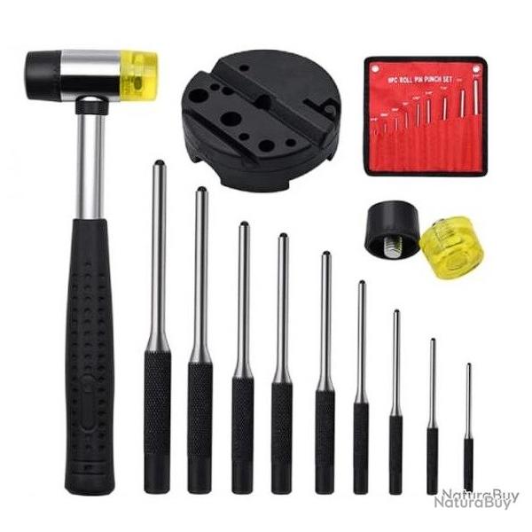 PACK 9 chasse-goupilles + marteau + bloc dmontage LIVRAISON GRATUITE