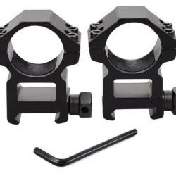 SUPPORTS FIXATIONS 20 MM / 21 MM NEUFS POUR LUNETTE DE CHASSE OU TIR SPORTIF (GRAND)