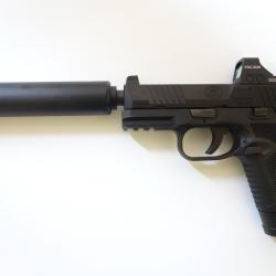 Vente flash ! Pack Pistolet FN 502 tactical black - Cal. 22Lr + holosun HS407K + A-TEC Wave