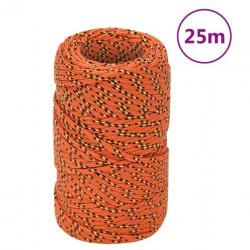 Corde bateau orange 2 mm x 25 m polypropylène résistant pratique polyvalent extérieur