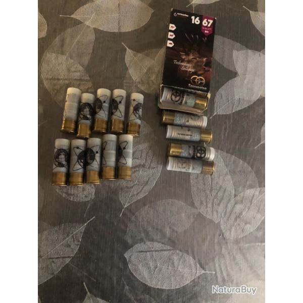 1 botes balles   cal 16  ; sauvestre  + 10balles brenec