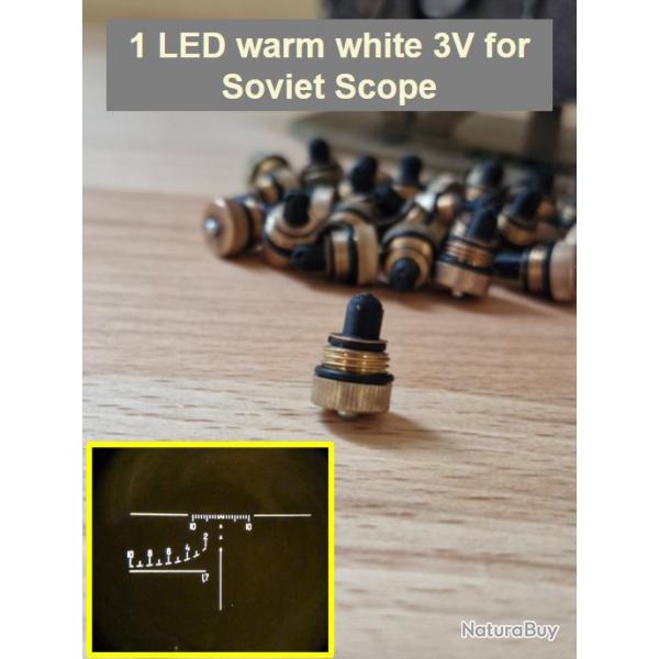 Lampe Led blanche pour lunette PSO-1 russe et sovitique.