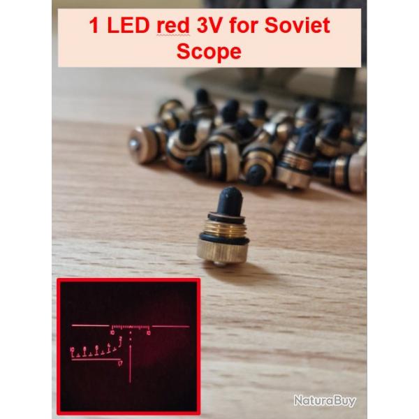 Lampe Led rouge pour lunette PSO-1 russe et sovitique.