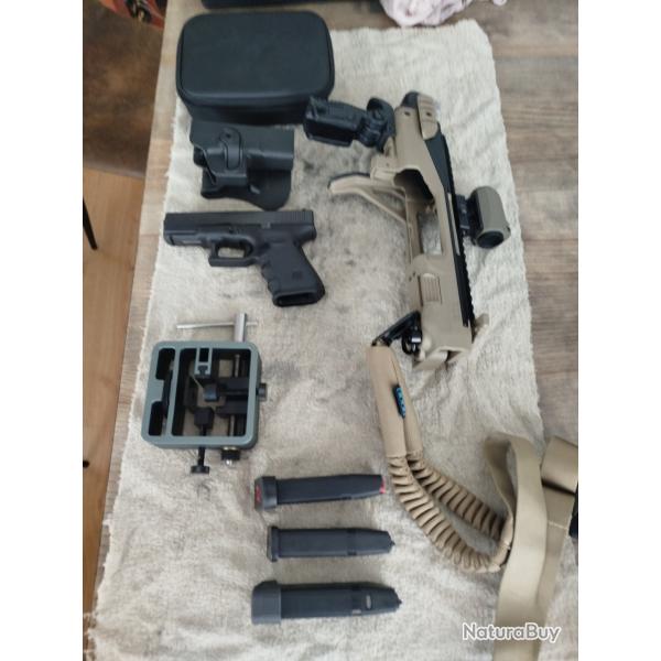 GLOCK19 GEN IV + KPOS + OPTIQUE + ACCESSOIRES