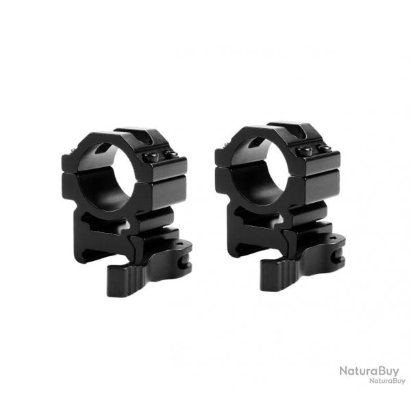 2x colliers de montage profil bas systme dtachement rapide pour rail 20 mm - LIVRAISON GRATUITE