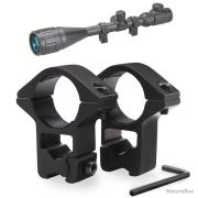 Double Collier De Fixation M11 25.4mm Pour Monture De Visée (scope, Laser) Sur Carabine