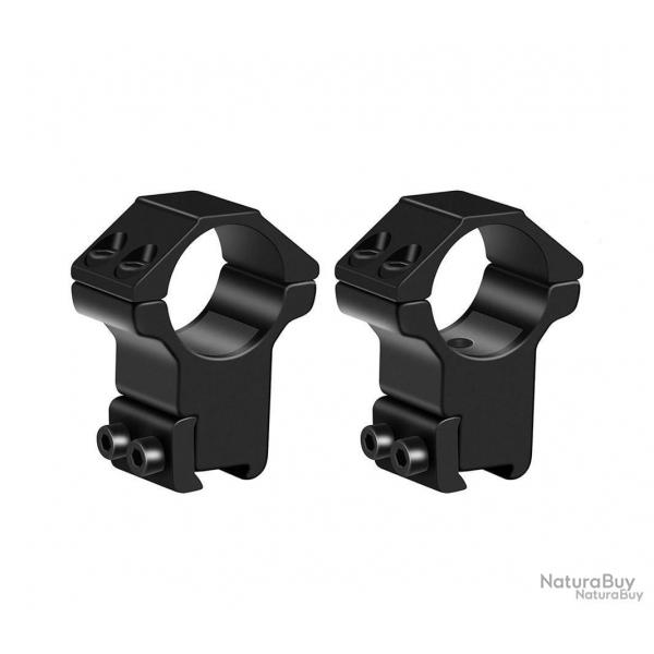 2x colliers de montage profil haut pour lunette de vise 30 mm - rail 11 mm - LIVRAISON GRATUITE