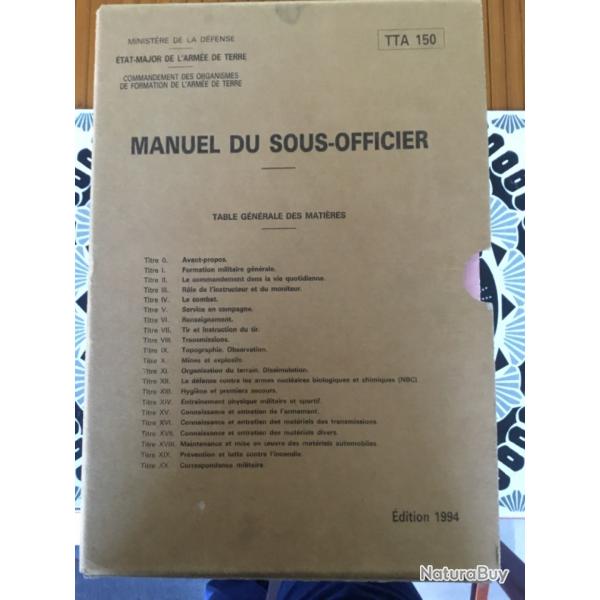 Manuel du Sous Officier TTA 150 dition 1994