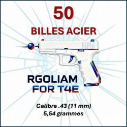 Lot 50 Billes en acier 11 mm (.43) pour UMAREX T4E
