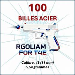 Lot 100 Billes en acier 11 mm (.43) pour UMAREX T4E