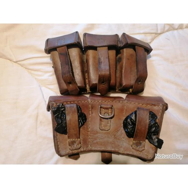 2 CARTOUCHIRES TYPE MAUSER ORIGINE INCONNUE