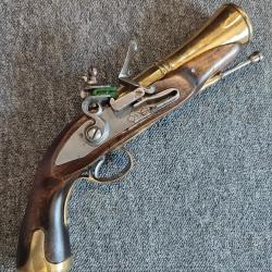 Gros pistolet tromblon à silex de marine canon tout en laiton diamètre à la bouche 4,2cm!